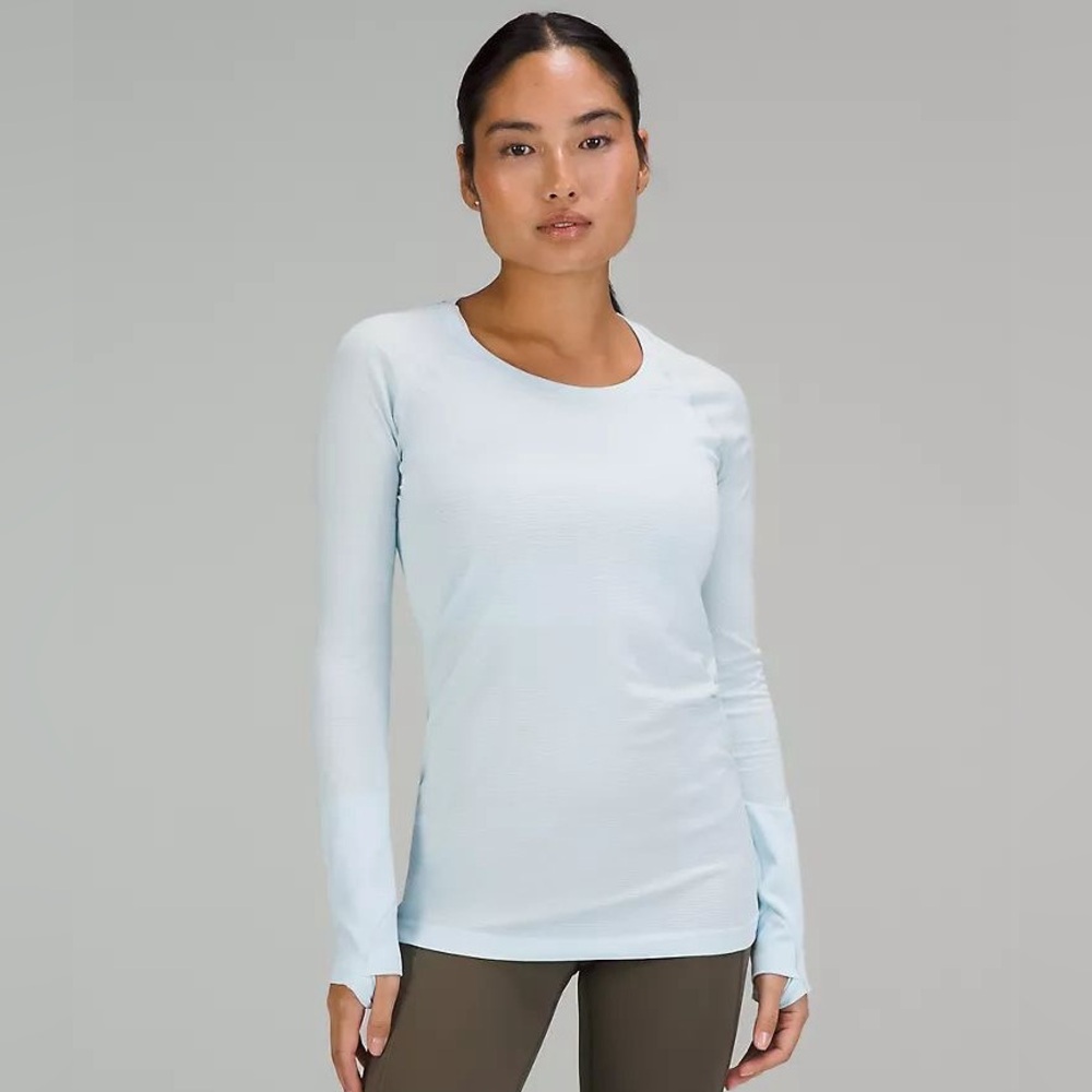 Lululemon Swiftly Tech Long-Sleeve Shirt 2.0 in Powder Blue
